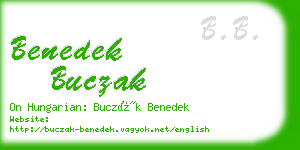 benedek buczak business card